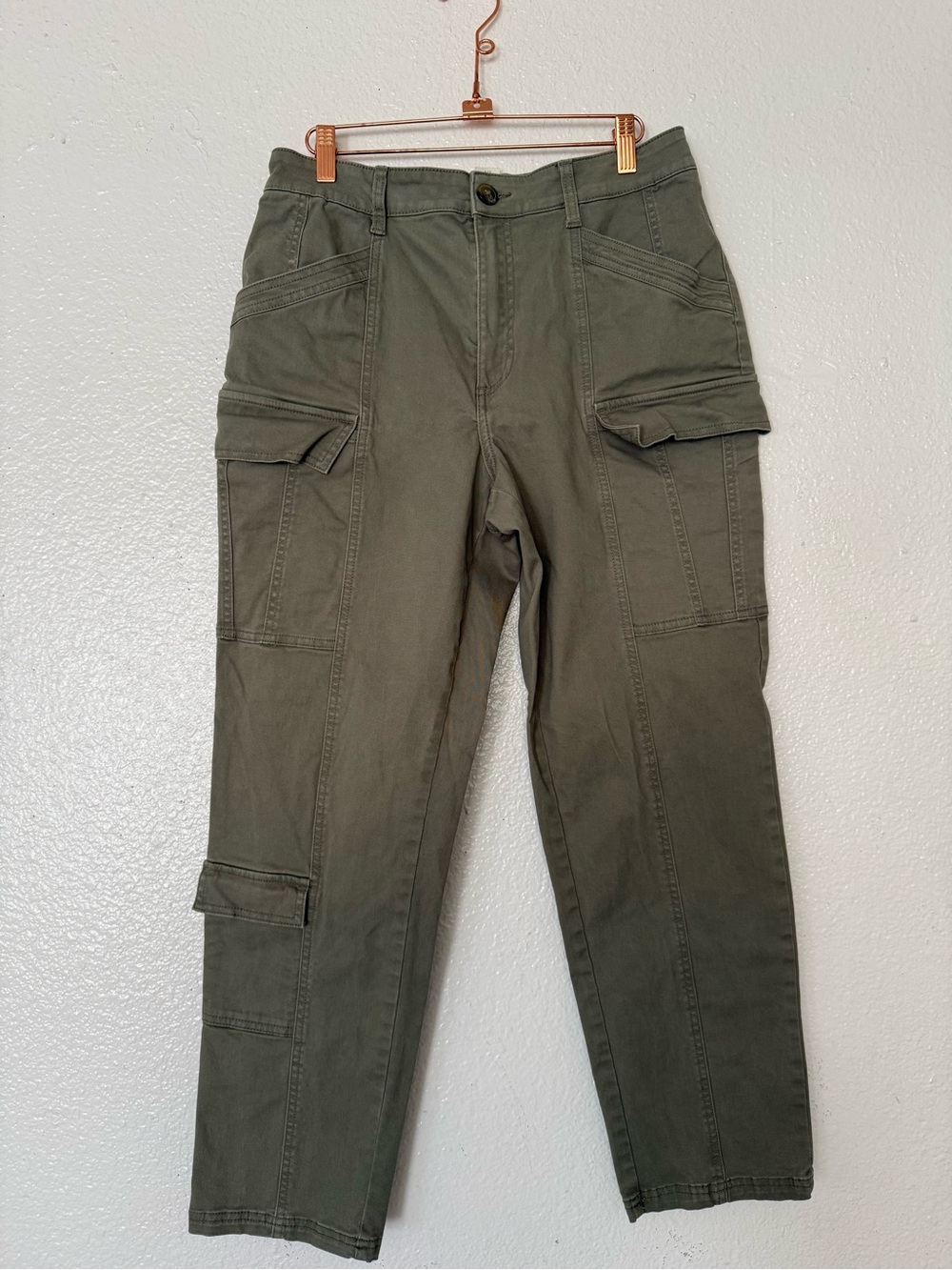 H&M womens Olive Utility Cargo Pants size 10